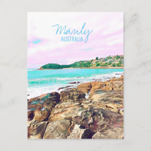 Manly Beach Sea surfa Australien reser Vykort