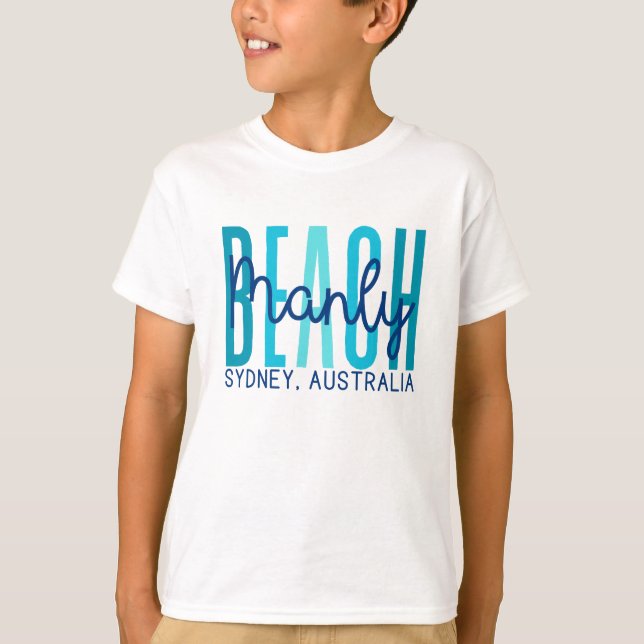 Manly Beach Sydney Australia (Ocean) T Shirt (Framsida)