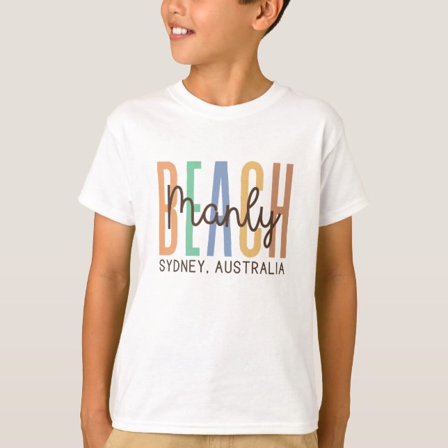 Manly Beach Sydney Australia (Sands) T Shirt (Framsida)