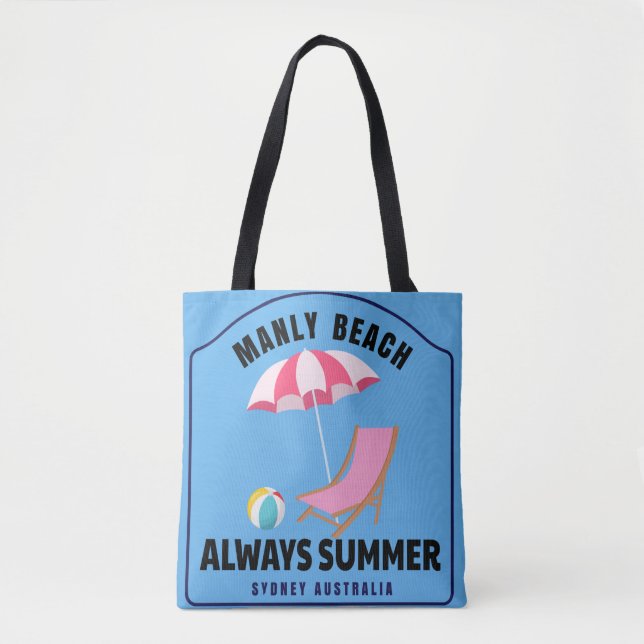 Manly Beach Tote Bag Tygkasse (Framsida)