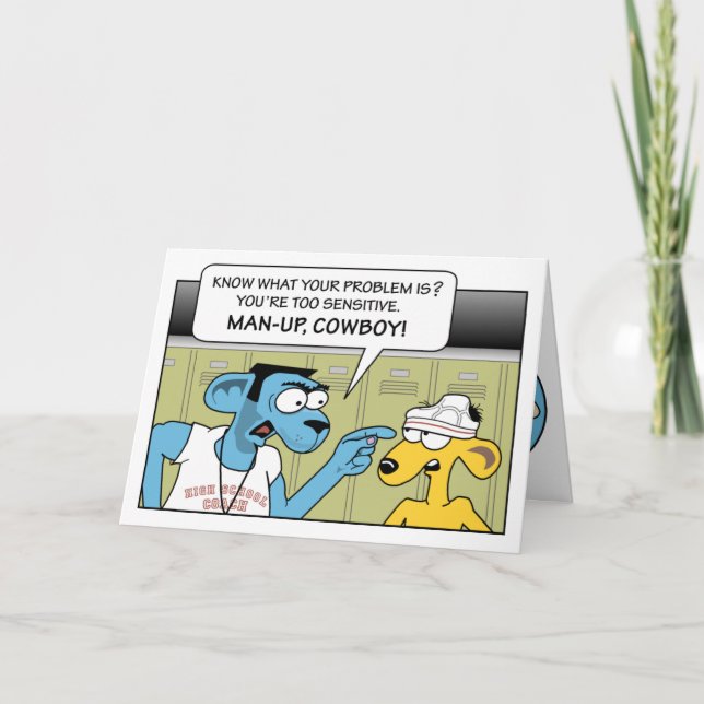 Manly Cowboy 50:e födelsedagskortet Kort (Framsida)