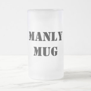 Manly Funny Typography Frostat Ölglas