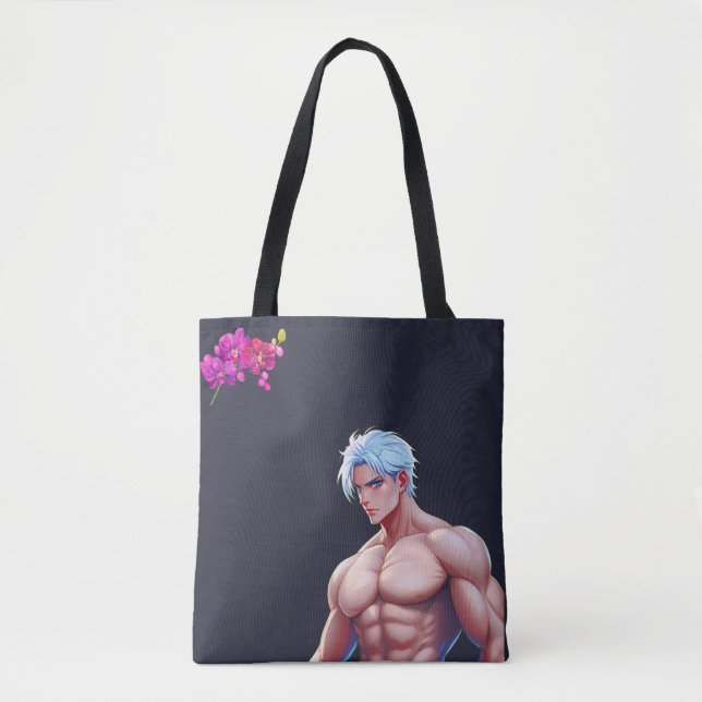 Manly in Anime Tote Bag Tygkasse (Framsida)