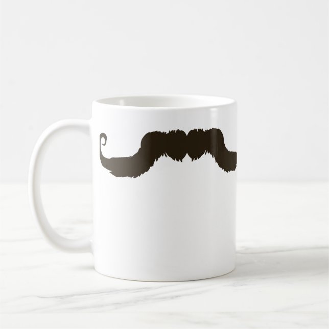 Manly krullad mustasch kaffemugg (Vänster)
