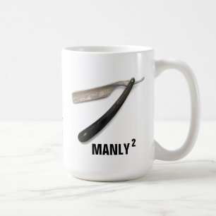 MANLY KVADRERAD MONOGRAM SOM RAKAR MUGGEN KAFFEMUGG