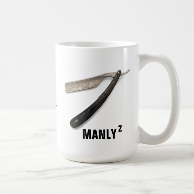 MANLY KVADRERAD MONOGRAM SOM RAKAR MUGGEN KAFFEMUGG (Höger)