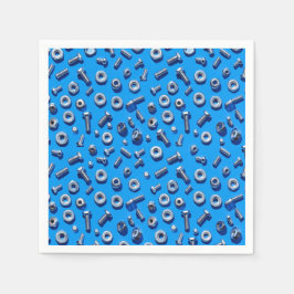 Manly Man Gear Head Nöt och Bolts Napkins Pappersservett