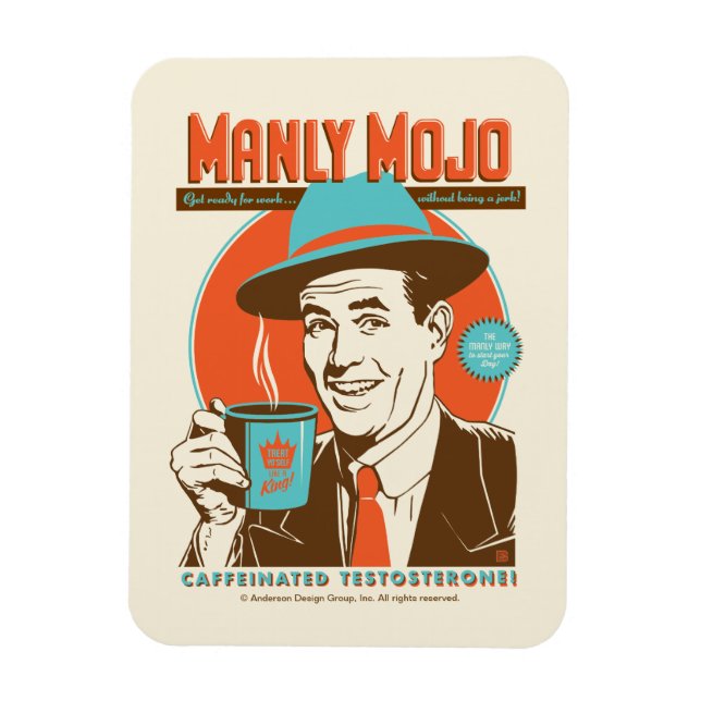 Manly Mojo Coffee Magnet (Vertikal)