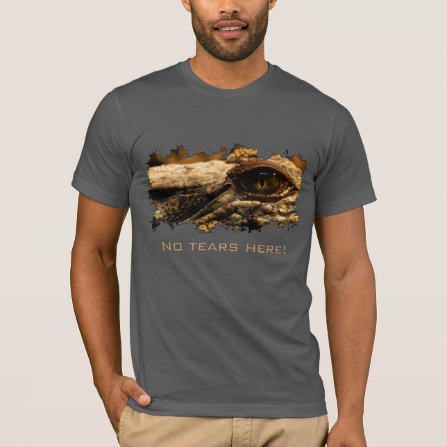 Manly Roligt Crokodile Öga, Reptile, Wildlife, Ani T-shirt (Framsida)