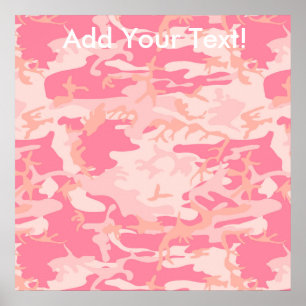 Manly Rosa Camo Poster