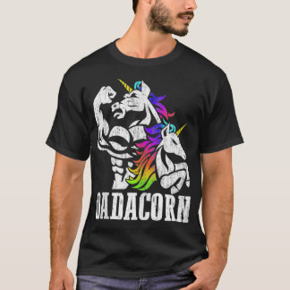 Manly Unicorn Muscle Pappa och Dotter Fars dag T Shirt
