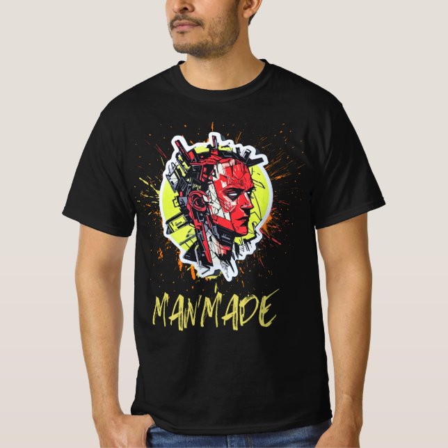 Manmade Digital Art Graphic Tee (Framsida)