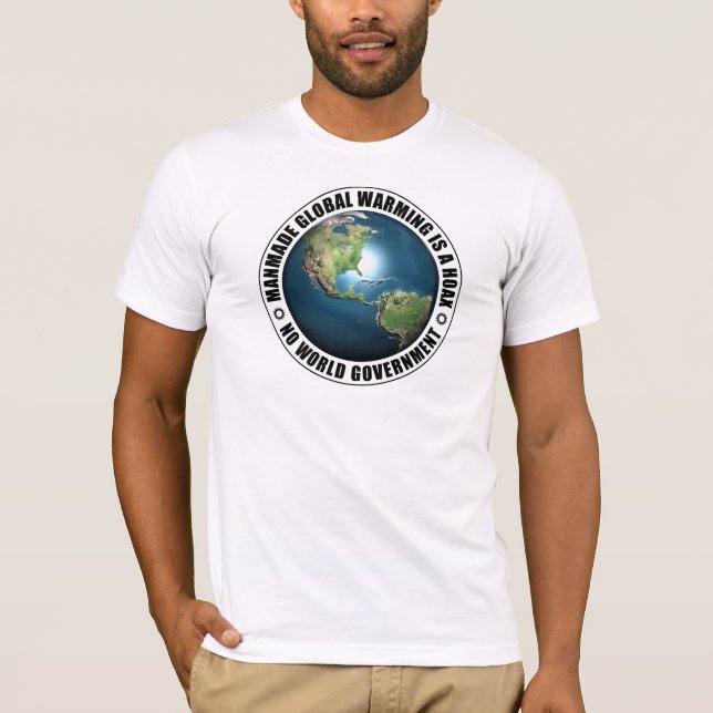 Manmade Global Warming Hoax Tee Shirt (Framsida)