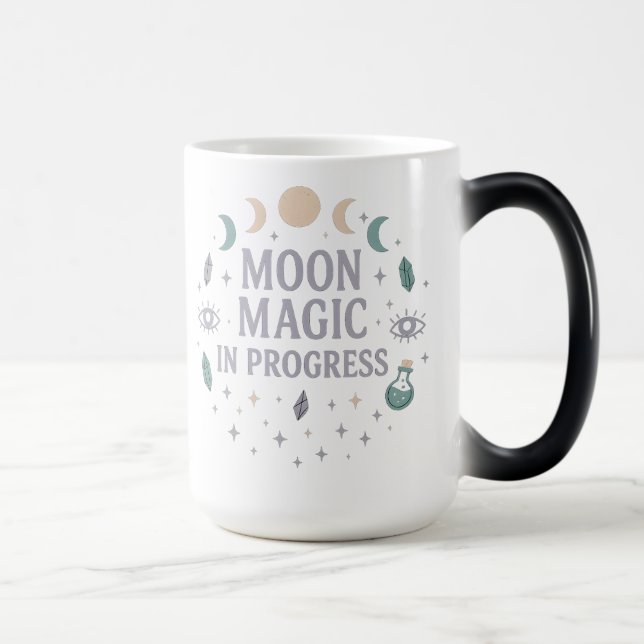 Månmagi Pågår Celestial Witch Boho Dekor Magisk Mugg (Höger)