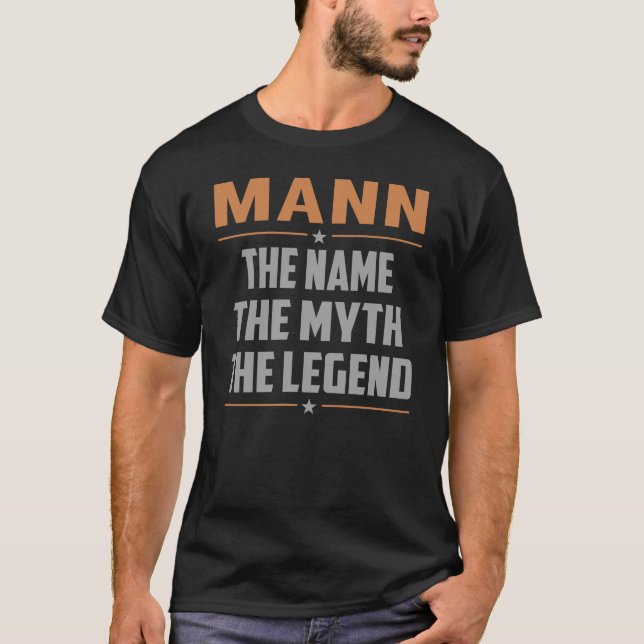 MANN Namn, myten, förklaringen T Shirt (Framsida)