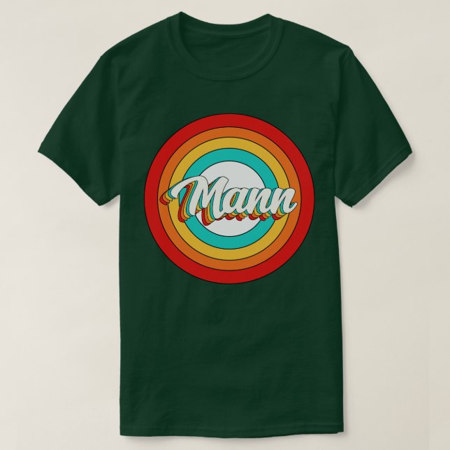 Mann Namn Shirt Vintage Mann Circle T (Design framsida)