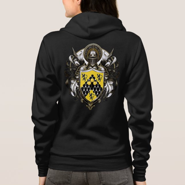 Mann - Vapenrock Kvinnors Hoodie T Shirt (Baksida)