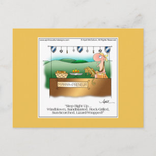 MANNA-PRENEUR Tecknad Postcard från April McCallum Vykort