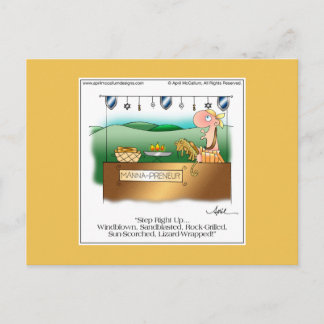 MANNA-PRENEUR Tecknad Postcard från April McCallum Vykort