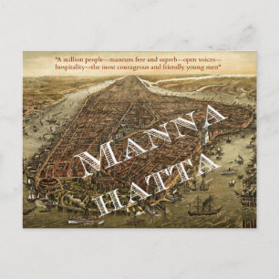 Mannahatta - Whitmans Manhattan-vykort Vykort