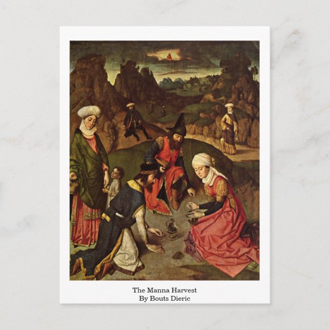 Mannas skörd av Bouts Dieric Vykort (Framsida)