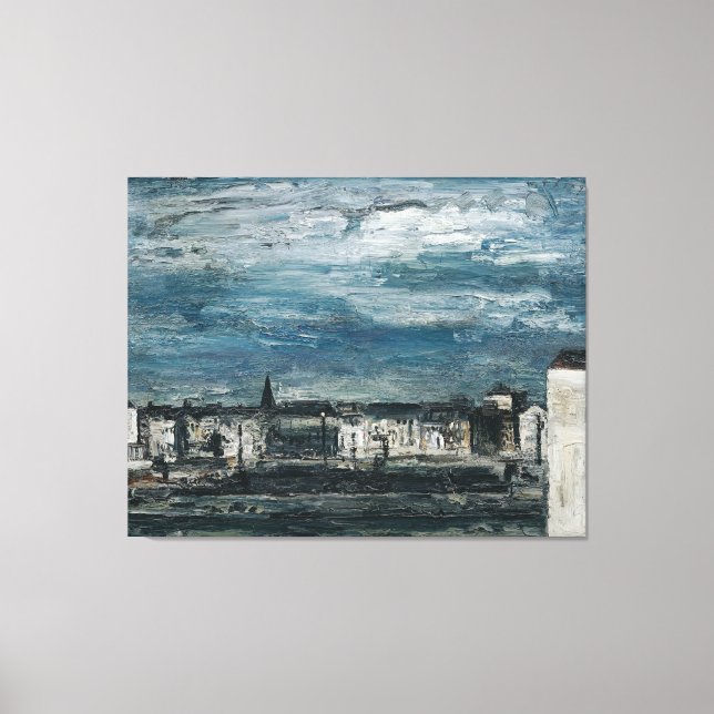 Månnatt vid Mur i Graz Canvastryck (Framsida)