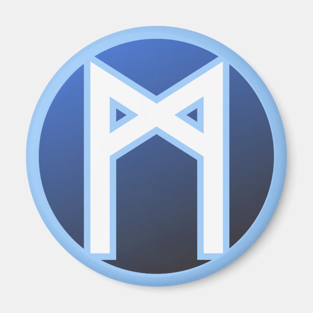 Mannaz Man Rune Magnet (Framsidan)