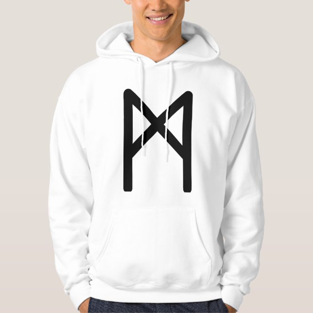 MANNAZ Nordisk Run (Människa, Mänsklighet) | Elder Hoodie (Framsida)