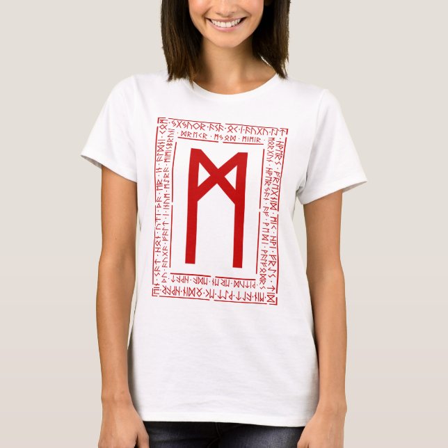 Mannaz runa t shirt (Framsida)