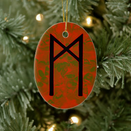 Mannaz Rune Yule Ornament - Humanity!