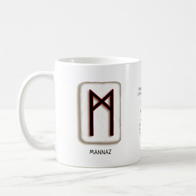 Mannaz RuneStone Mugg (Vänster)