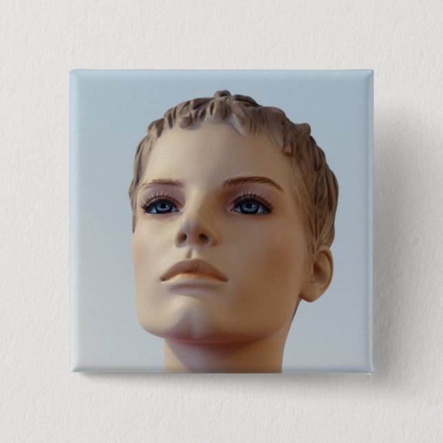 Mannekäng - Fyrkantig knapp (Framsida)