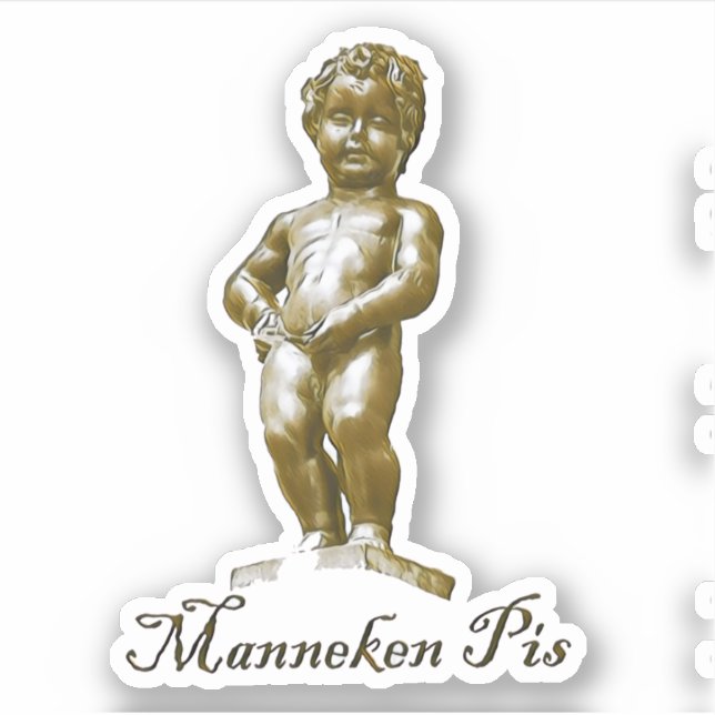 Manneken Pis - Belgien - Bryssel - Bruxelles Klistermärken (Framsida)