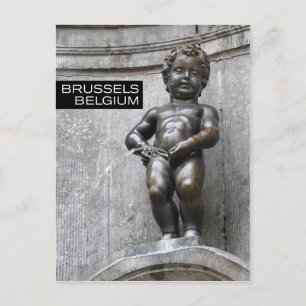 Manneken Pis i Bryssel, Belgien Vykort