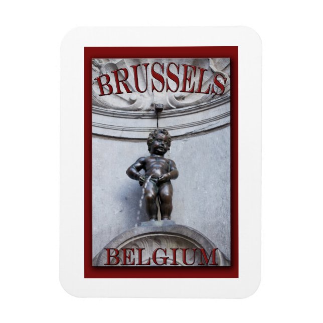 Mannekin Pis i Bryssel Magnet (Vertikal)