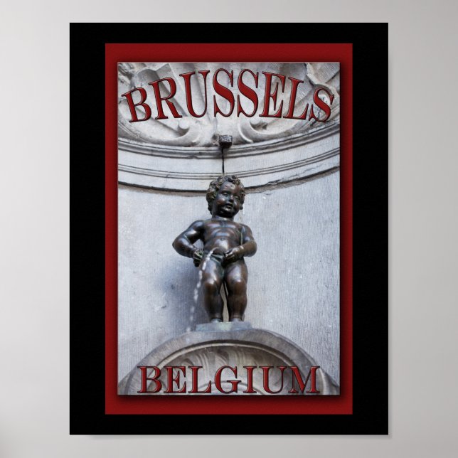 Mannekin Pis i Bryssel Poster (Framsidan)