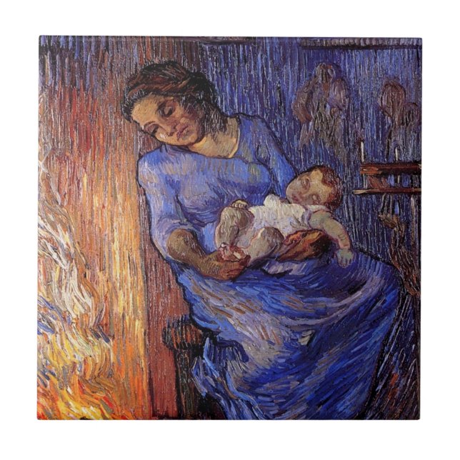 Mannen är till sjöss av Vincent van Gogh Kakelplatta (Framsidan)