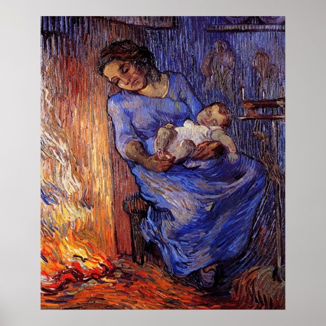 Mannen är till sjöss av Vincent van Gogh Poster (Framsidan)