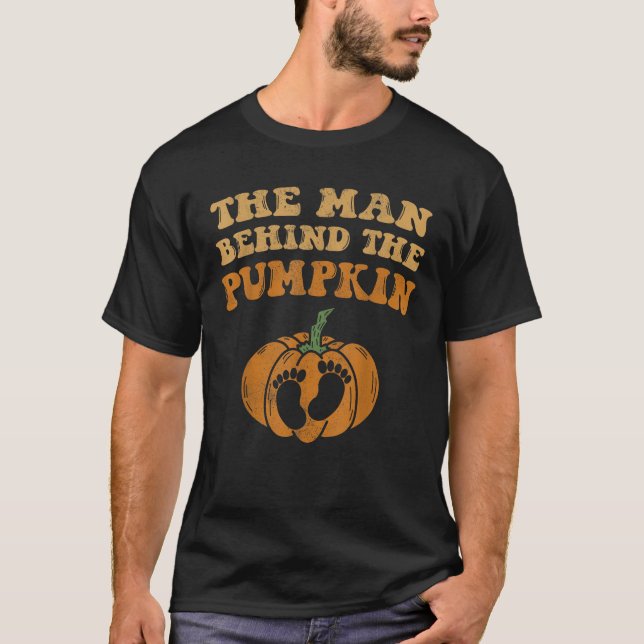 Mannen bakom Graviden av pumpa faller hösten H T Shirt (Framsida)