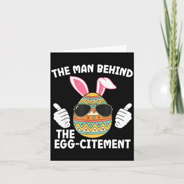 Mannen Bakom Påskpappan Egg-citement Kort (Framsida)