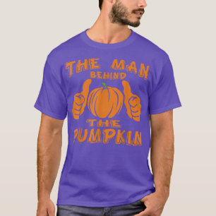 Mannen bakom Pumpkin Pappa Halloween-Graviden T Shirt