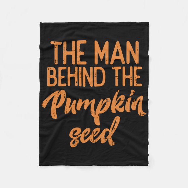 Mannen bakom pumpkin Seed Halloween Pregnanc Fleecefilt (Framsidan)
