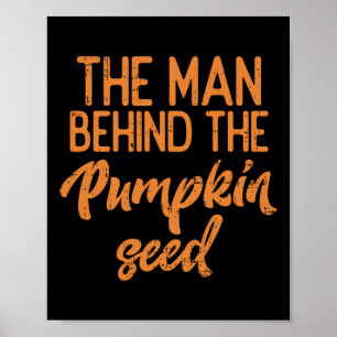 Mannen bakom pumpkin Seed Halloween Pregnanc Poster