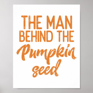 Mannen bakom pumpkin Seed Halloween Pregnanc Poster