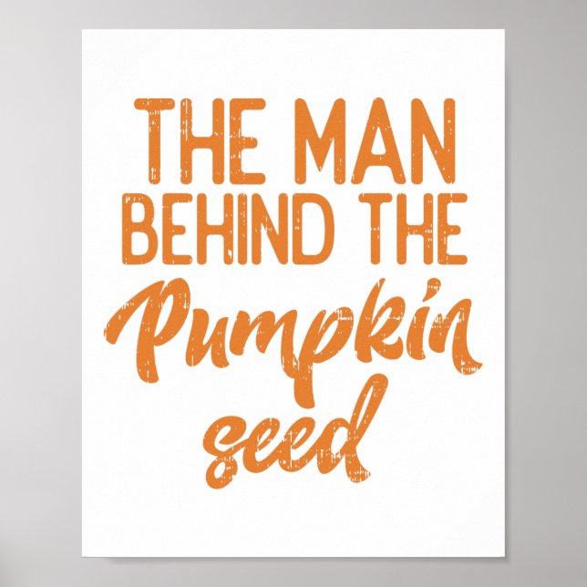 Mannen bakom pumpkin Seed Halloween Pregnanc Poster (Framsidan)