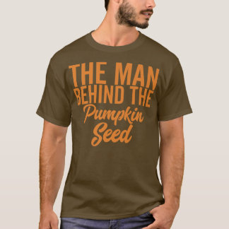 Mannen bakom pumpkin Seed Halloween Pregnanc T Shirt