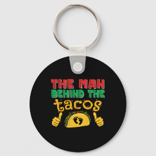 Mannen bakom Taco Mexikanska Pappa Cinco De Mayo Nyckelring
