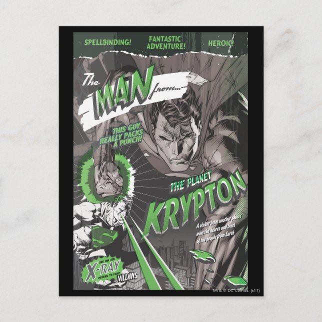 Mannen från Krypton Vykort (Framsida)