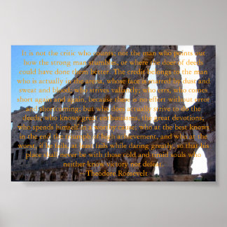 Mannen i Arena av Theodore Roosevelt Poster