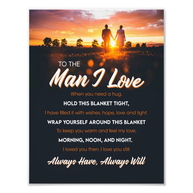 Mannen I Kärlek | till mannen i Kärlek att jag Kär Fototryck (Framsidan)